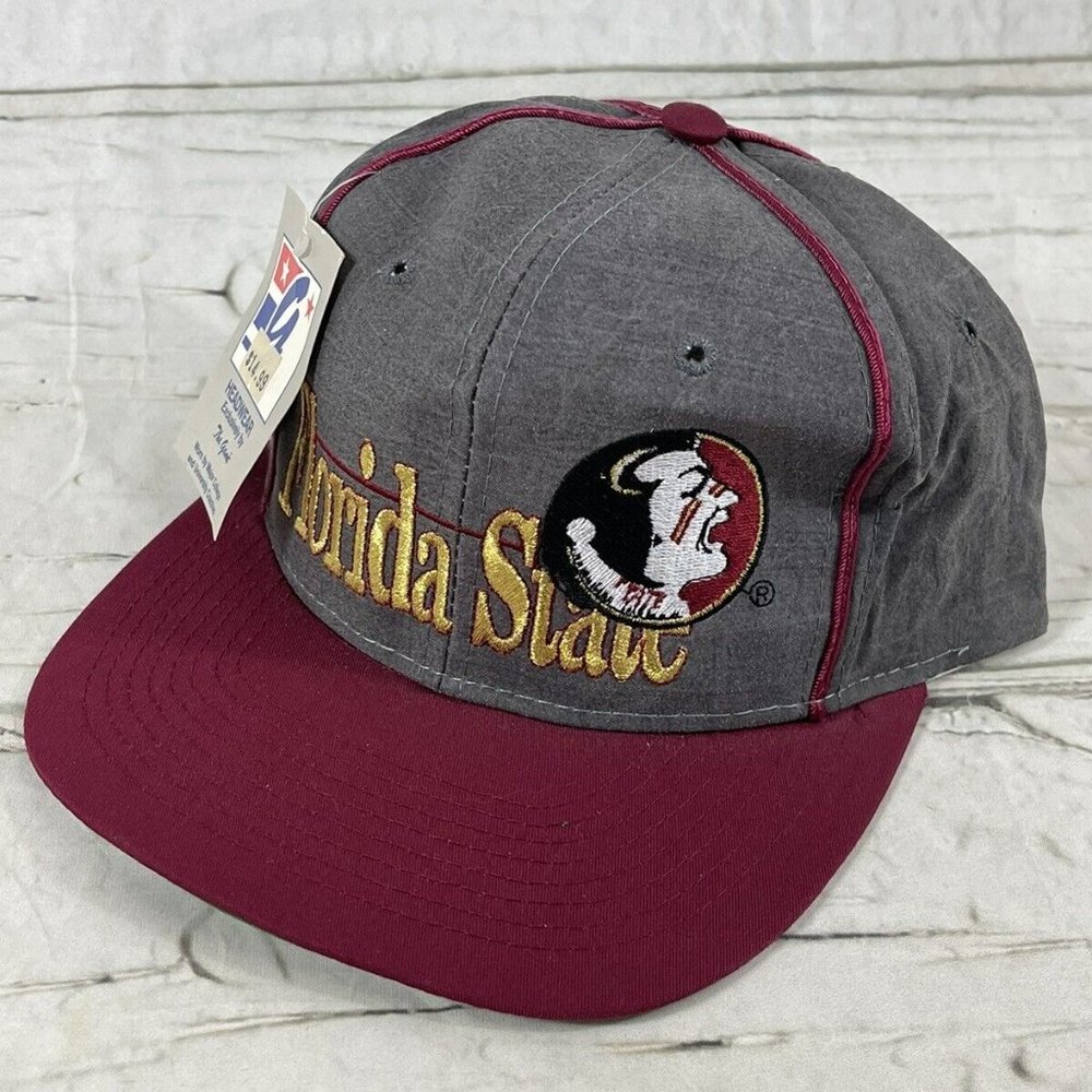 Vintage 90's Florida State FSU The Game - Maroon/Grey Snapback Hat NWT